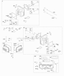 Cylinder Head Gasket Set - Valve Intake Manifold Valves Diagram and Parts List for  Briggs and Stratton Engine